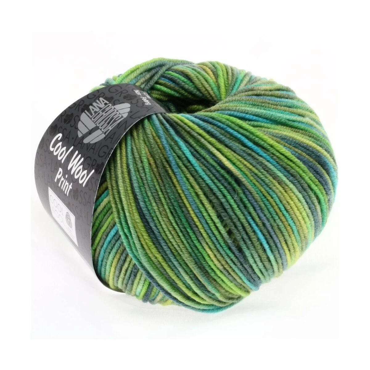 Lana Grossa - Cool Wool Print 0784 hellgrün apfelgrün petrol türkis
