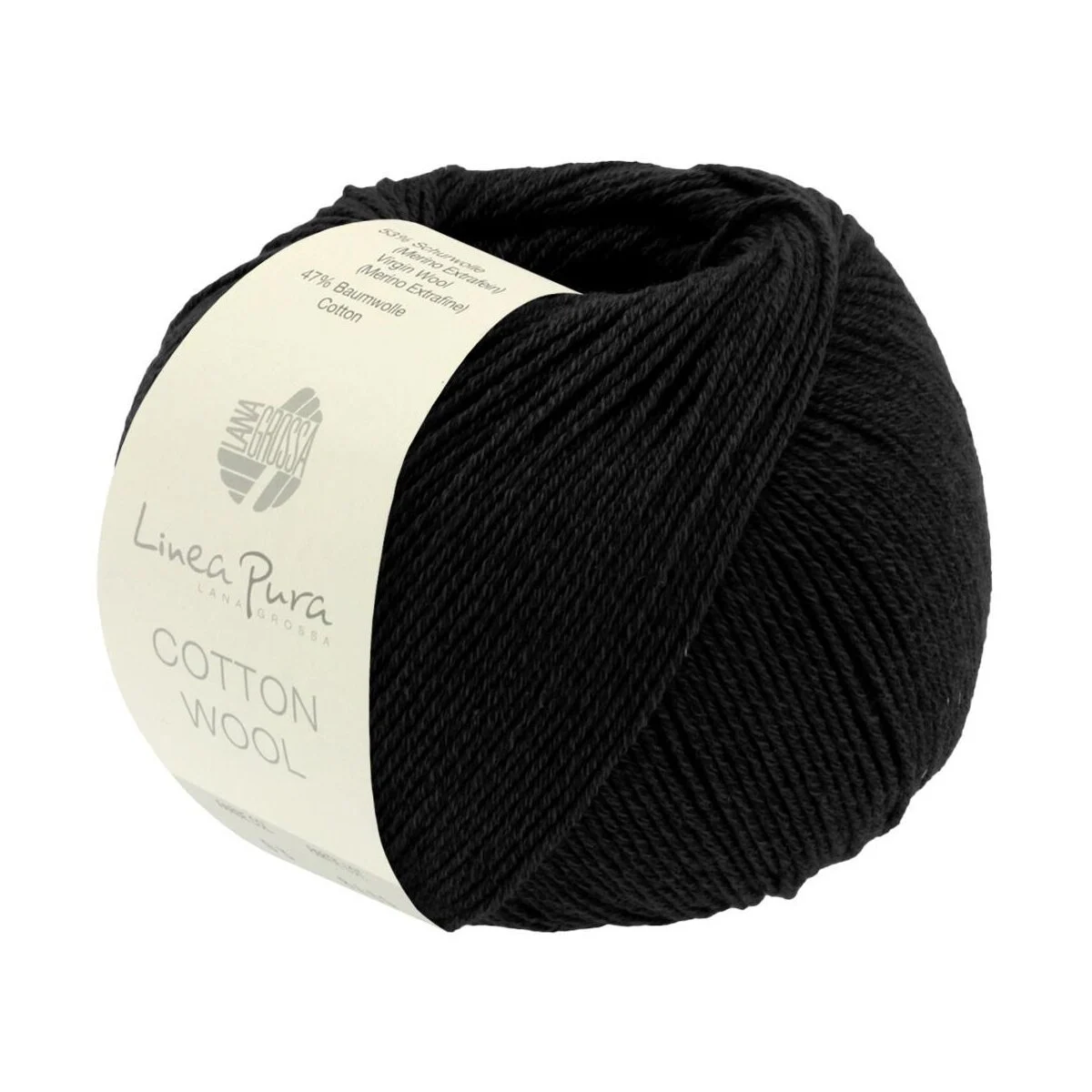 Lana Grossa - Cotton Wool 0017 schwarz