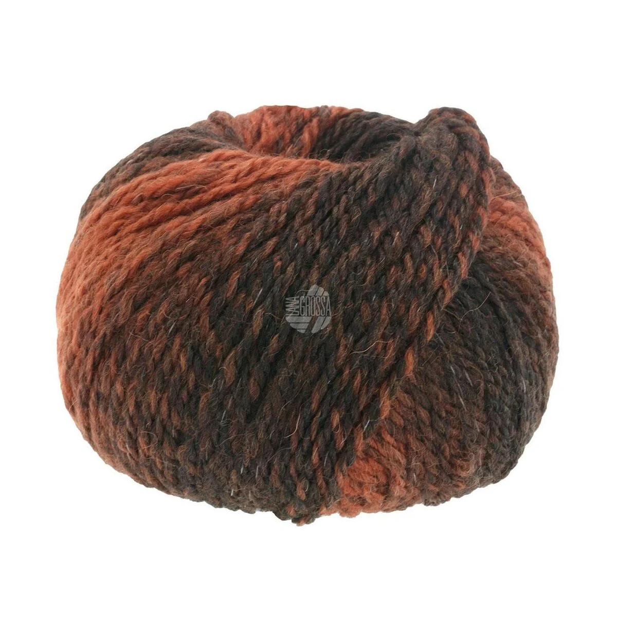 Lana Grossa - Duetto Classico 0004 rotbraun dunkelbraun schwarzbraun