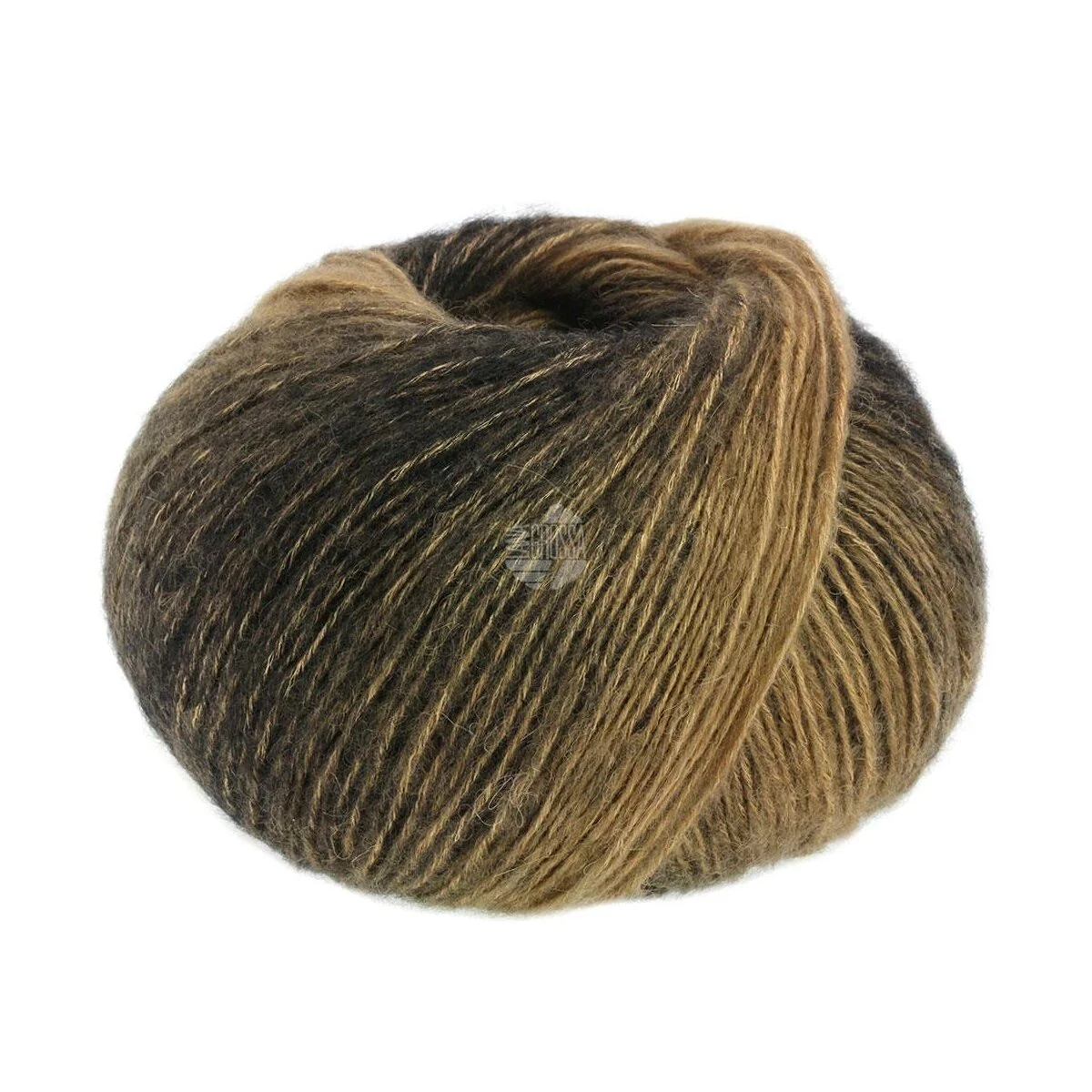 Lana Grossa - Duetto Puno 0107 camel dunkelgrau anthrazit