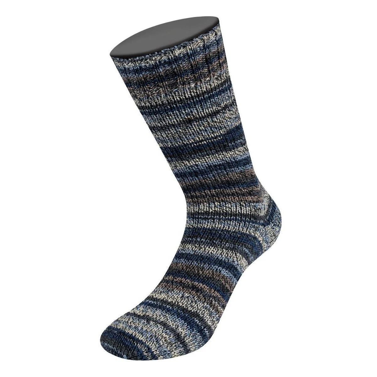 Lana Grossa - Meilenweit 100g Denim Mix Black 4658 schwarz ecru blaugrau taupe dunkelpetrol anthrazit