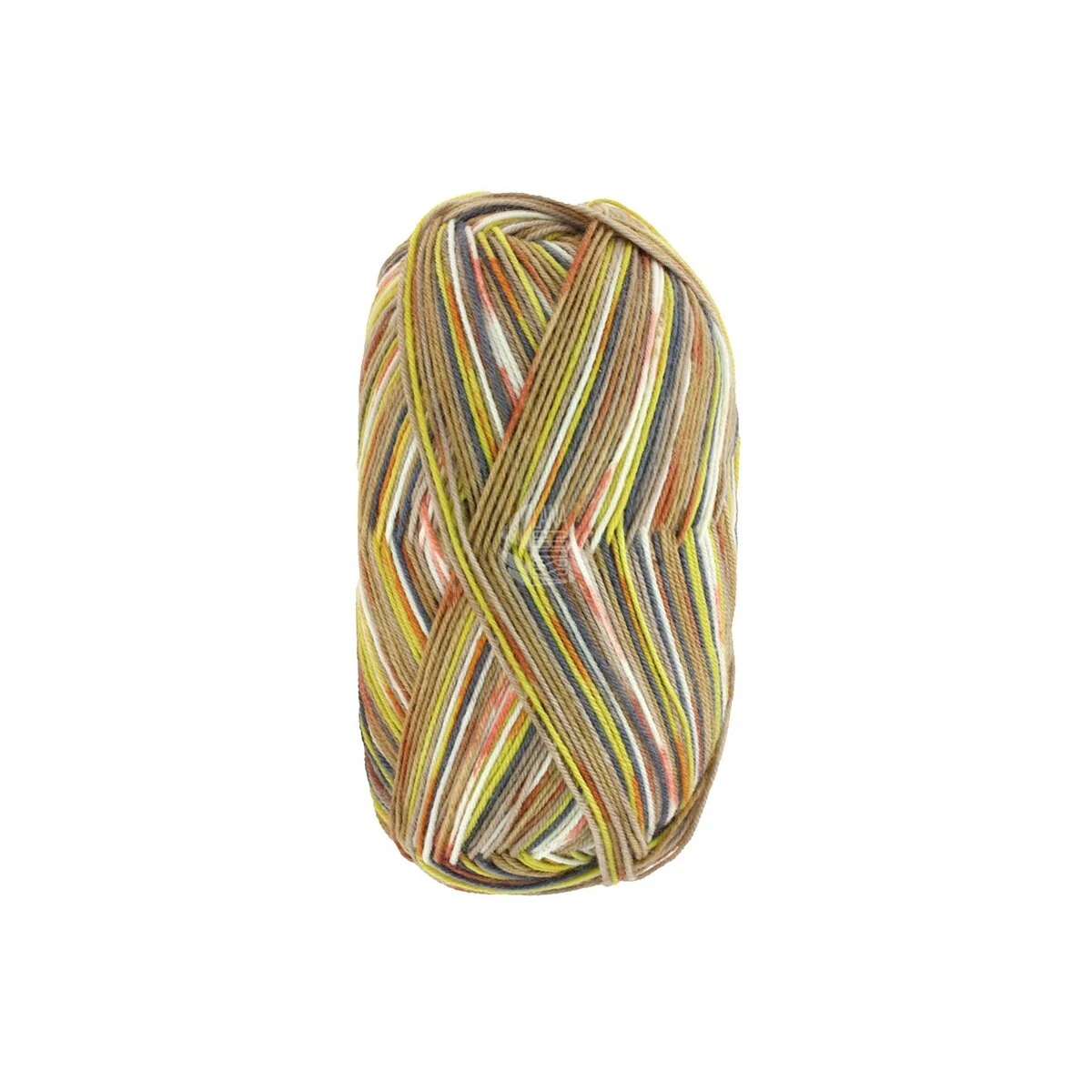 Lana Grossa - Meilenweit 100g Merino Extrafine Rosanna 3334 rost khaki rohweiß dunkelgrau beige grüngelb