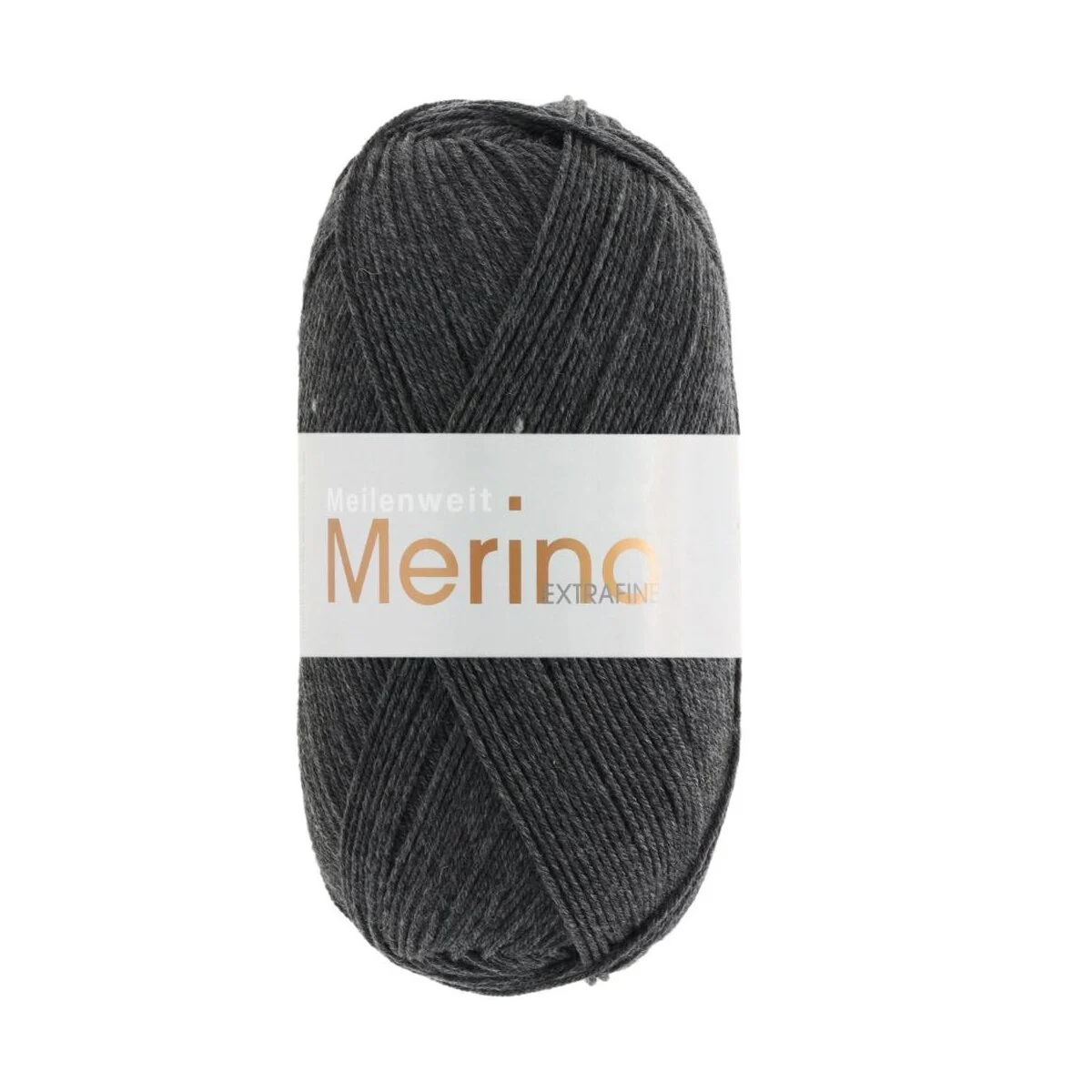 Lana Grossa - Meilenweit 100g Merino Extrafine uni 2403 anthrazit meliert