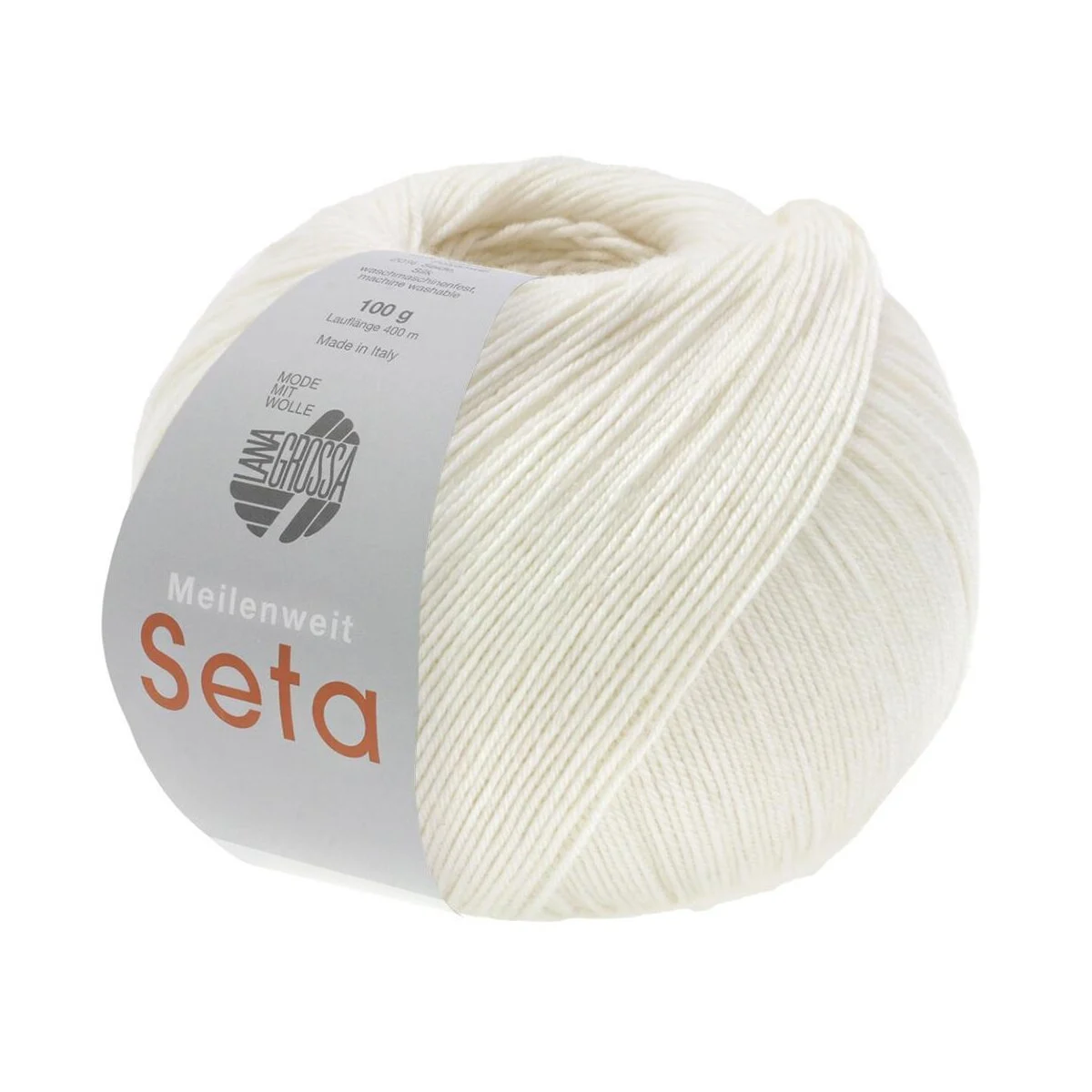 Lana Grossa - Meilenweit 100g Seta 0001 weiß