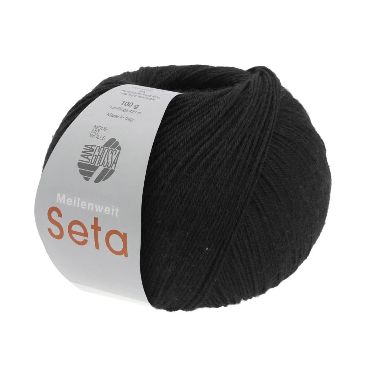 Lana Grossa - Meilenweit 100g Seta 0016 schwarz