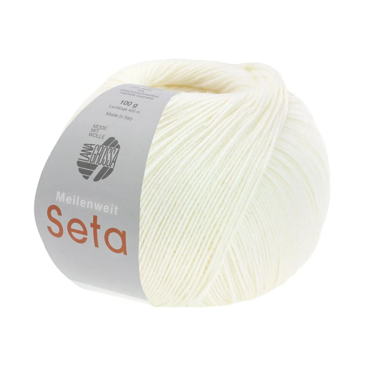 Lana Grossa - Meilenweit 100g Seta 0024 brilliantweiß