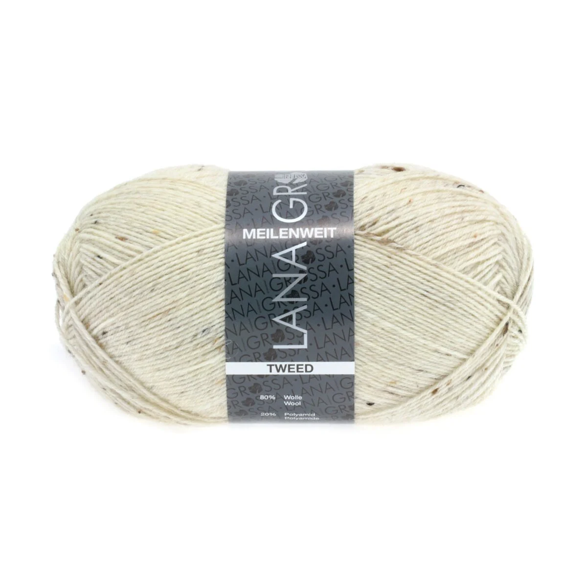 Lana Grossa - Meilenweit 100g Tweed 0106 natur tweed