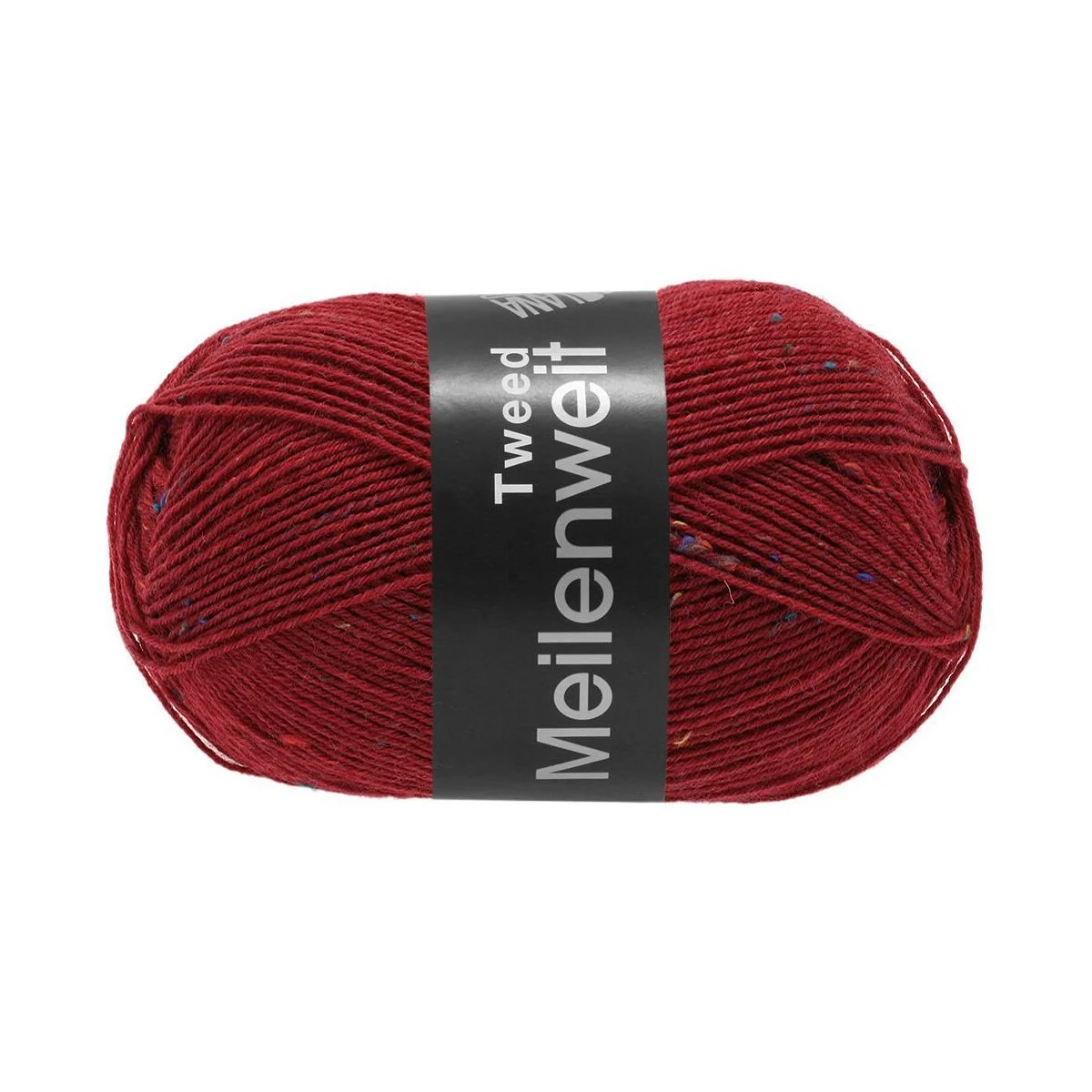 Lana Grossa - Meilenweit 100g Tweed 0161 dunkelrot