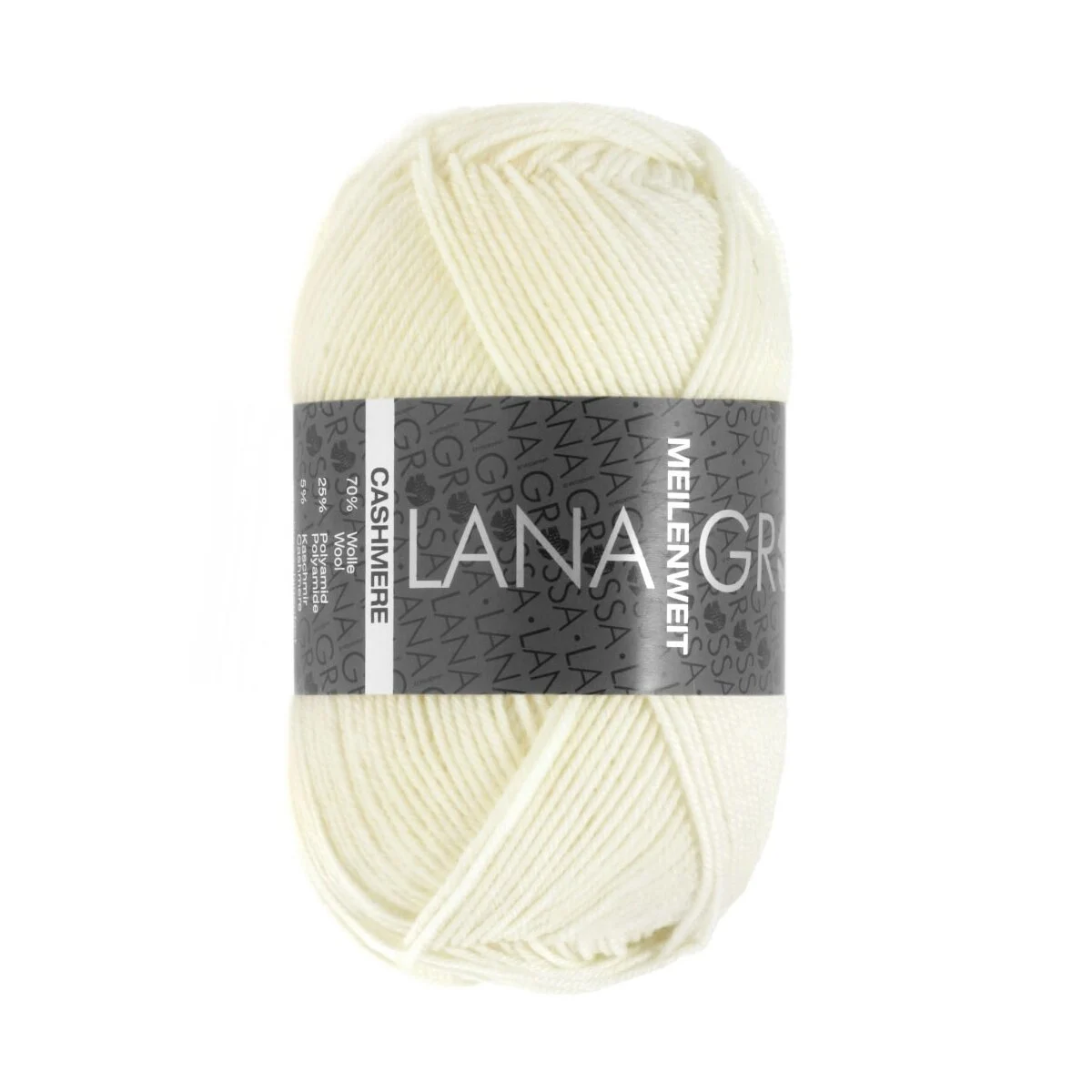 Lana Grossa - Meilenweit 4-fach 50g Cashmere 0001 weiß
