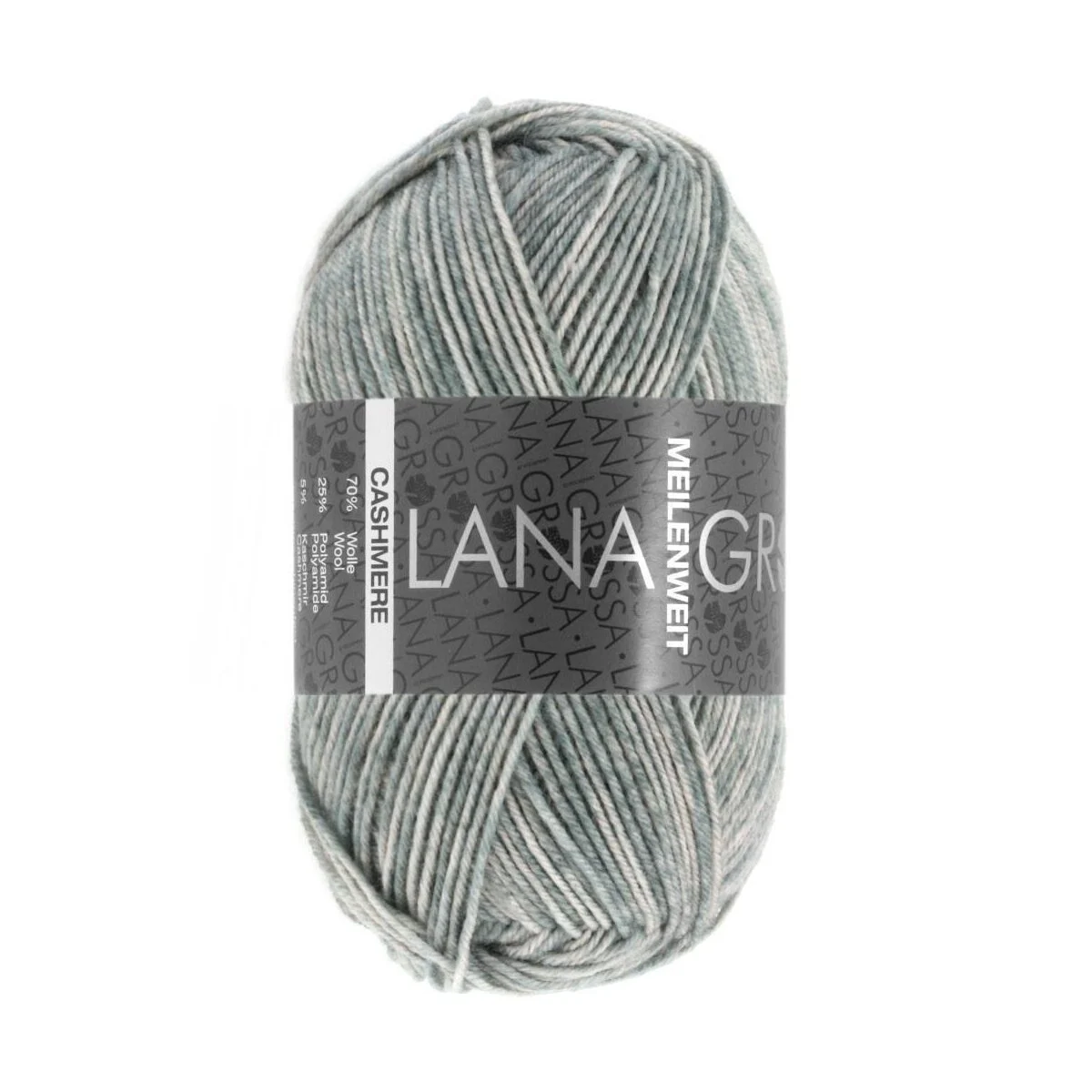 Lana Grossa - Meilenweit 4-fach 50g Cashmere 0002 hellgrau meliert