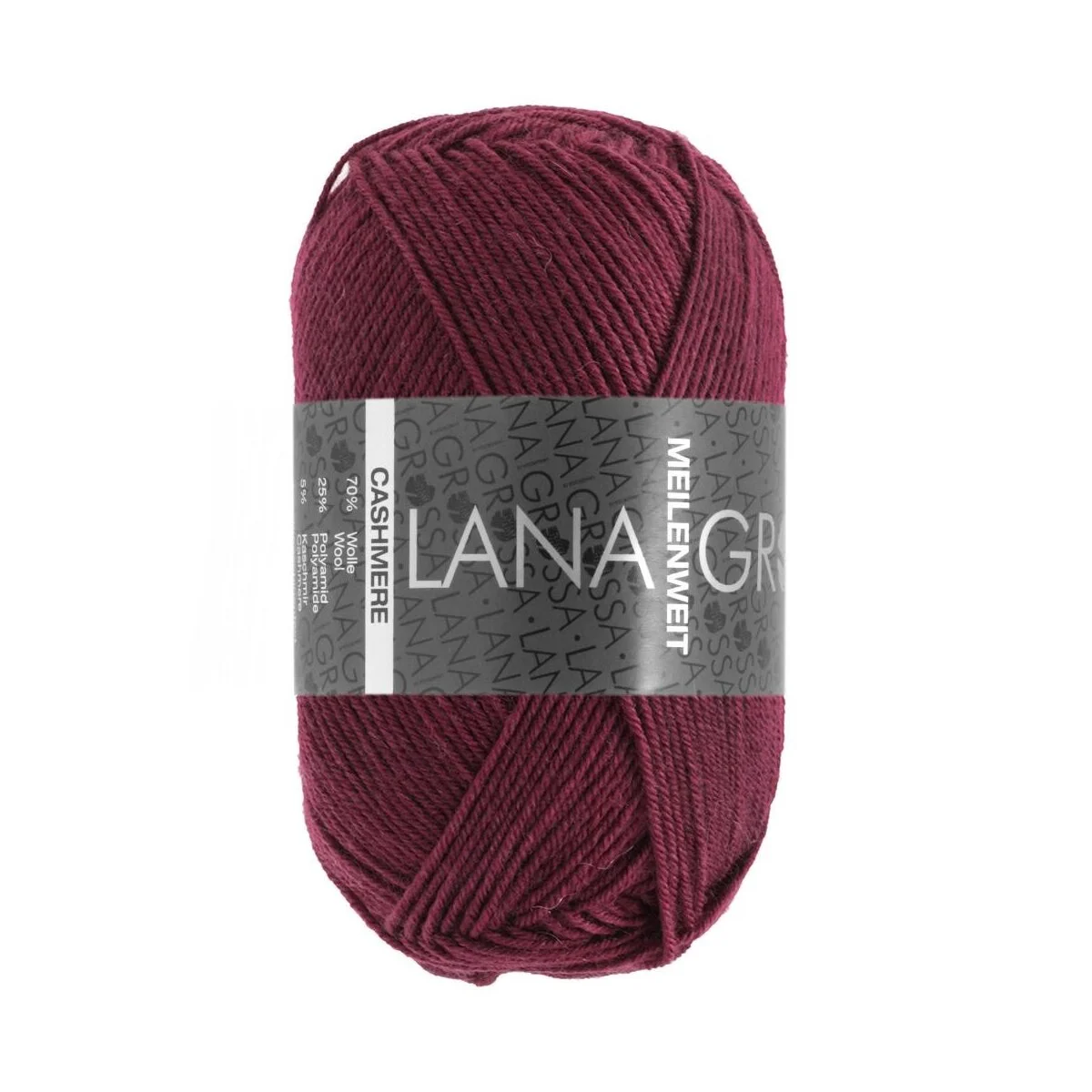 Lana Grossa - Meilenweit 4-fach 50g Cashmere 0044 bordeaux