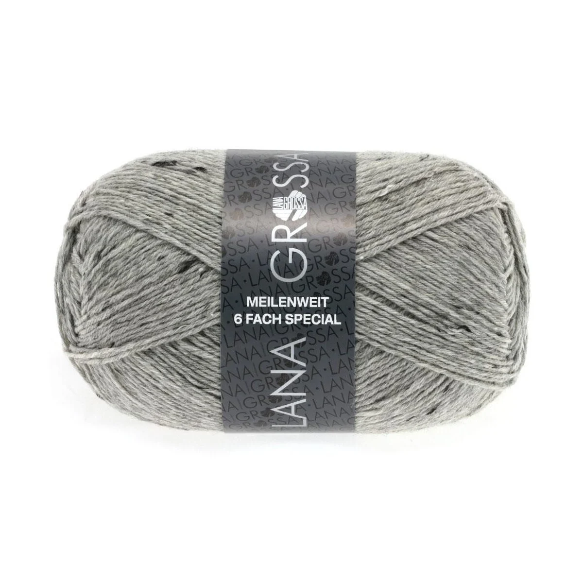 Lana Grossa - Meilenweit 6-fach 150g Tweed 8972 hellgrau meliert