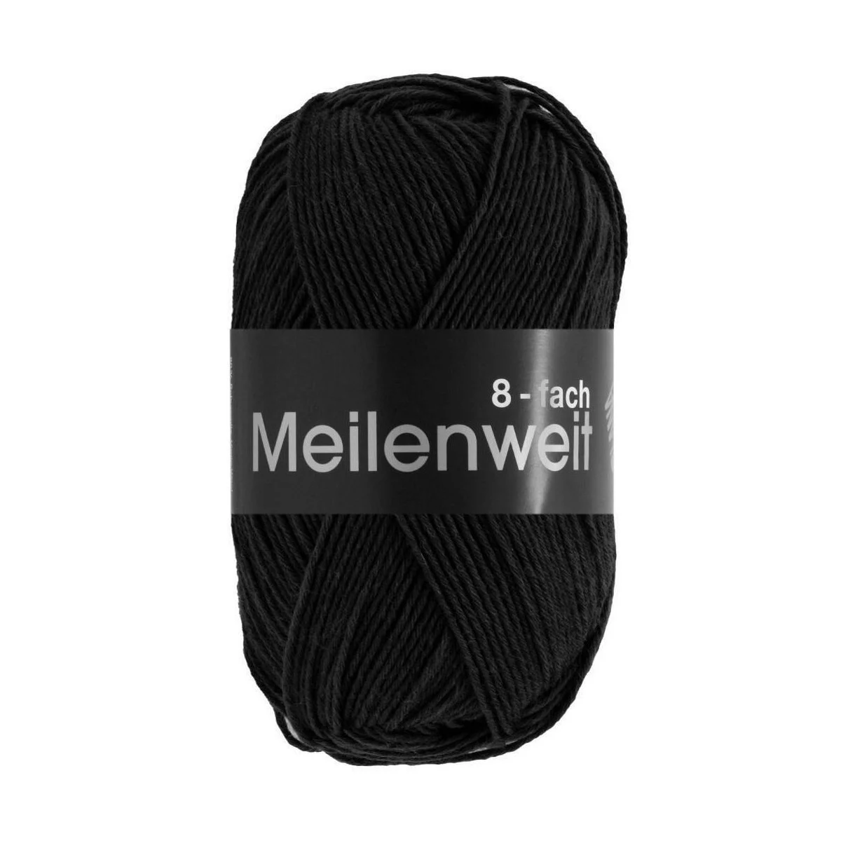 Lana Grossa - Meilenweit 8-fach 150g 9558 schwarz