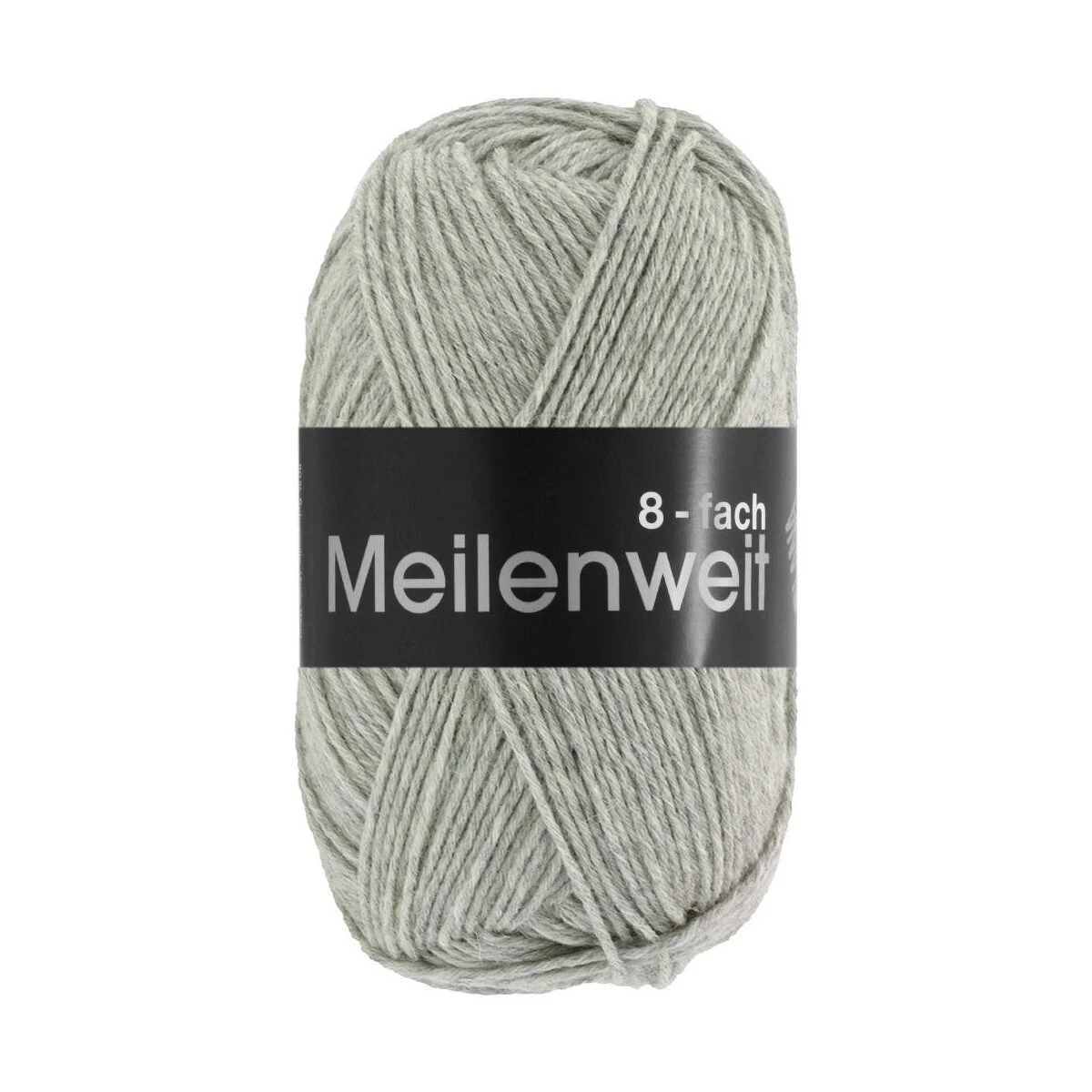 Lana Grossa - Meilenweit 8-fach 150g 9564 hellgrau meliert