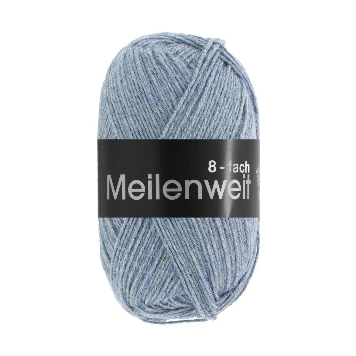 Lana Grossa - Meilenweit 8-fach 150g 9659 blaugrau meliert