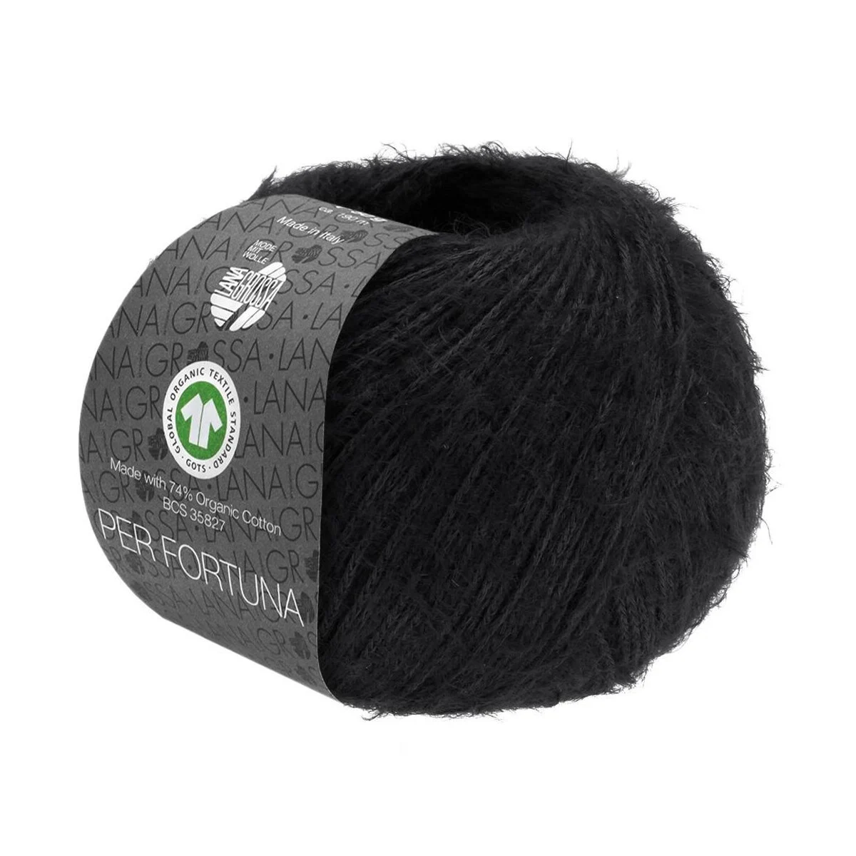 Lana Grossa - Per Fortuna GOTS 0010 schwarz