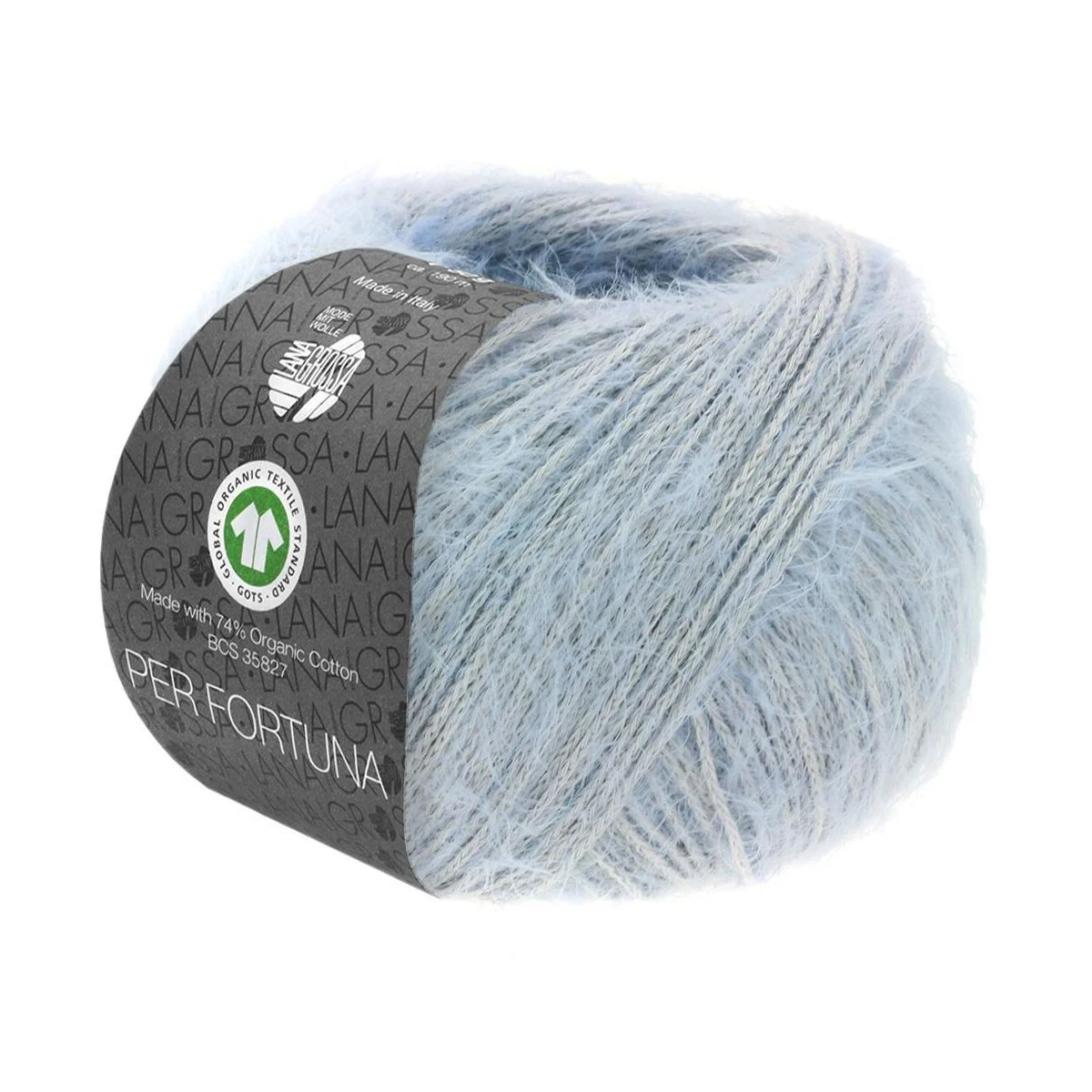 Lana Grossa - Per Fortuna GOTS 0021 silbergrau