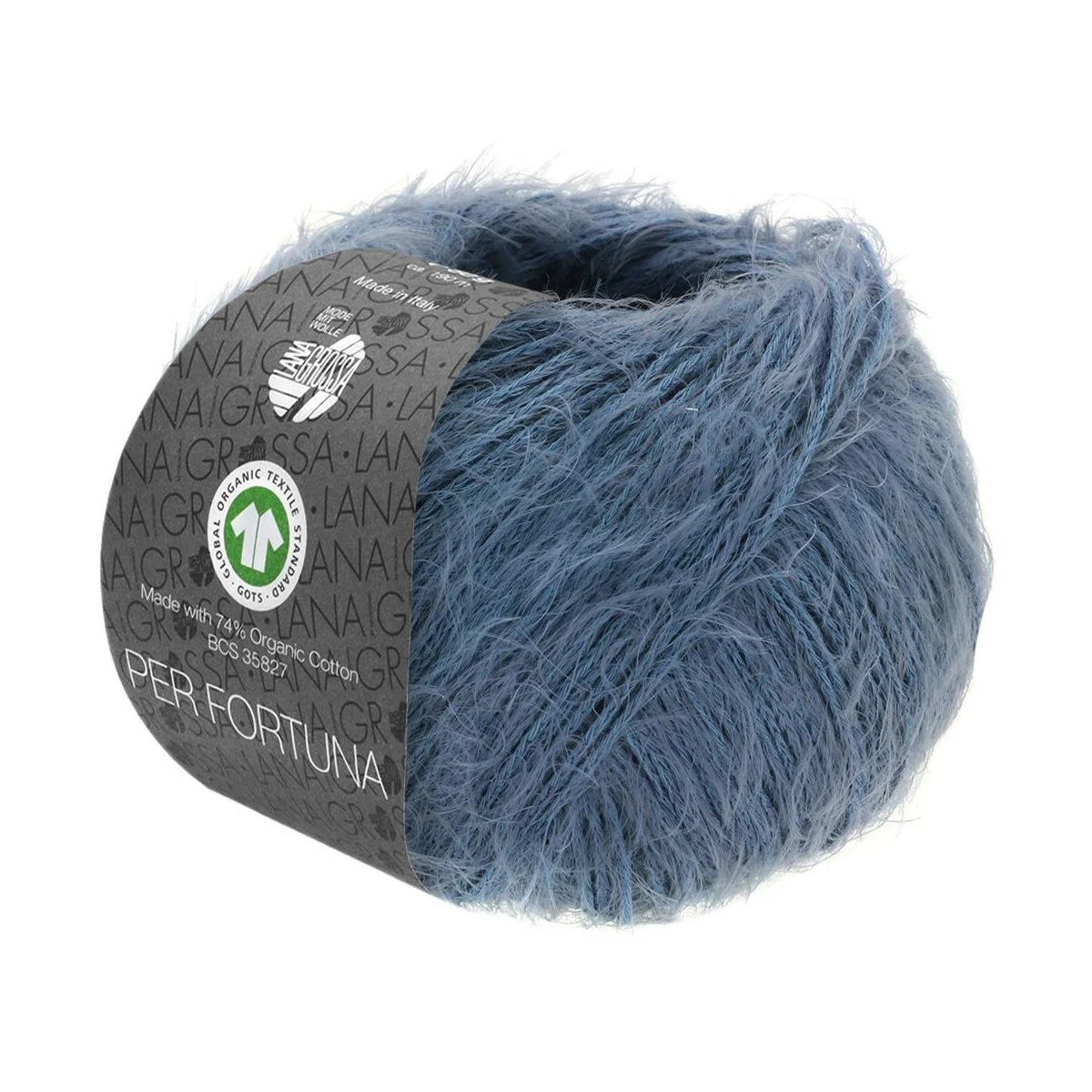Lana Grossa - Per Fortuna GOTS 0023 taubenblau