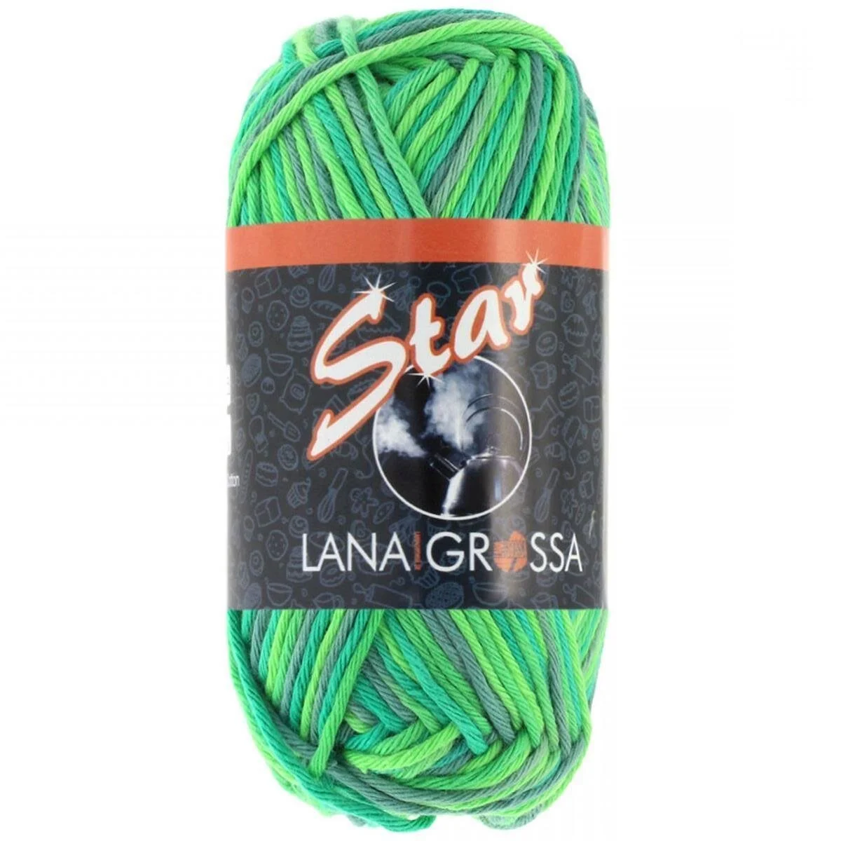 Lana Grossa - Star Print 0324 hellgrün jade graugrün