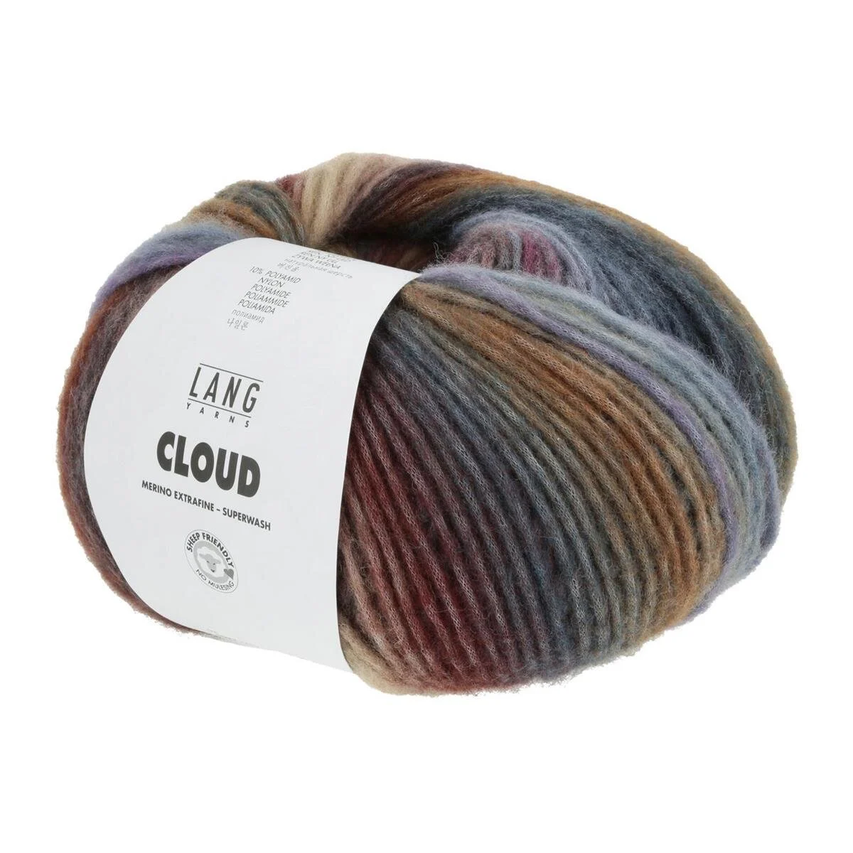 Lang Yarns - Cloud 0012 kastanie petrol