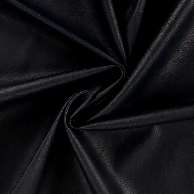 Lederimitat Vintage, schwarz