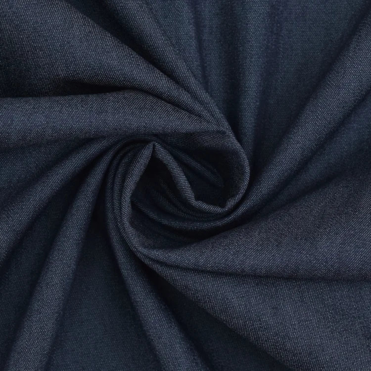 Leichter Stretch Chambray, dunkelblau