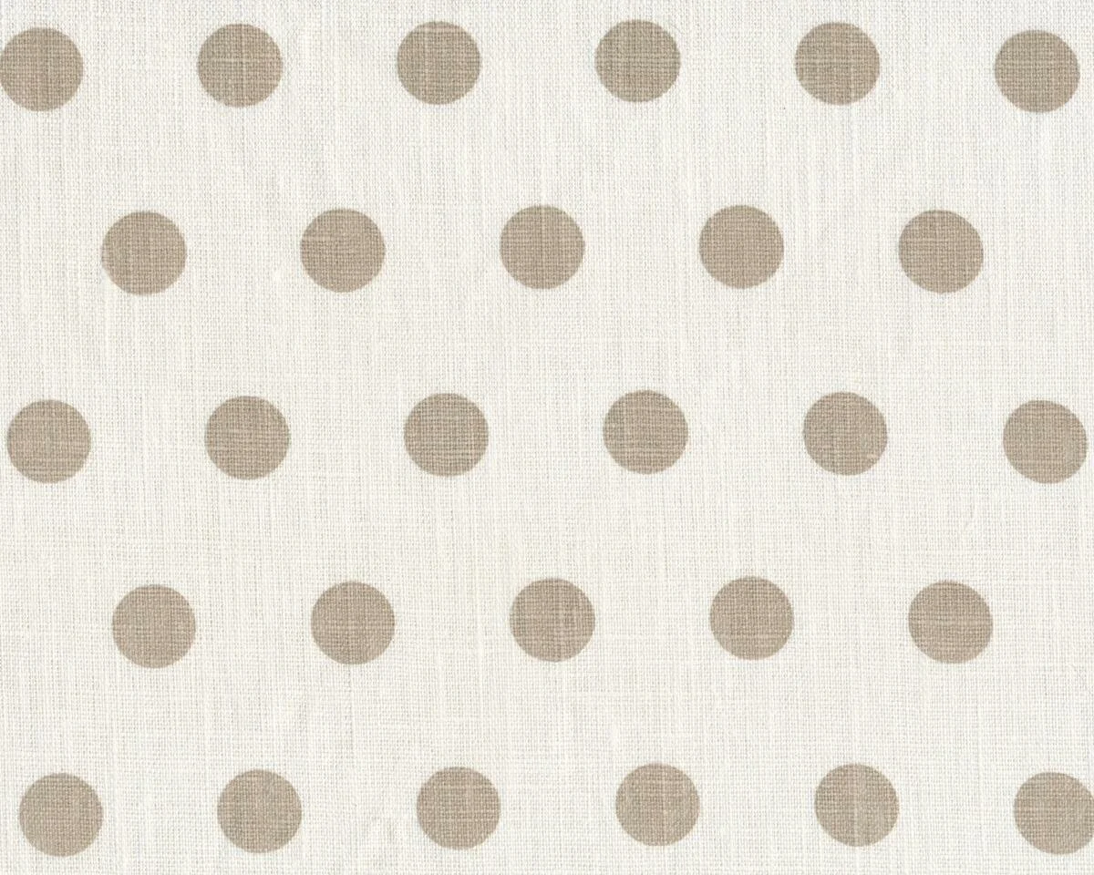 Leinen-Dekostoff PASTILLE, Punkte, weiß-natur