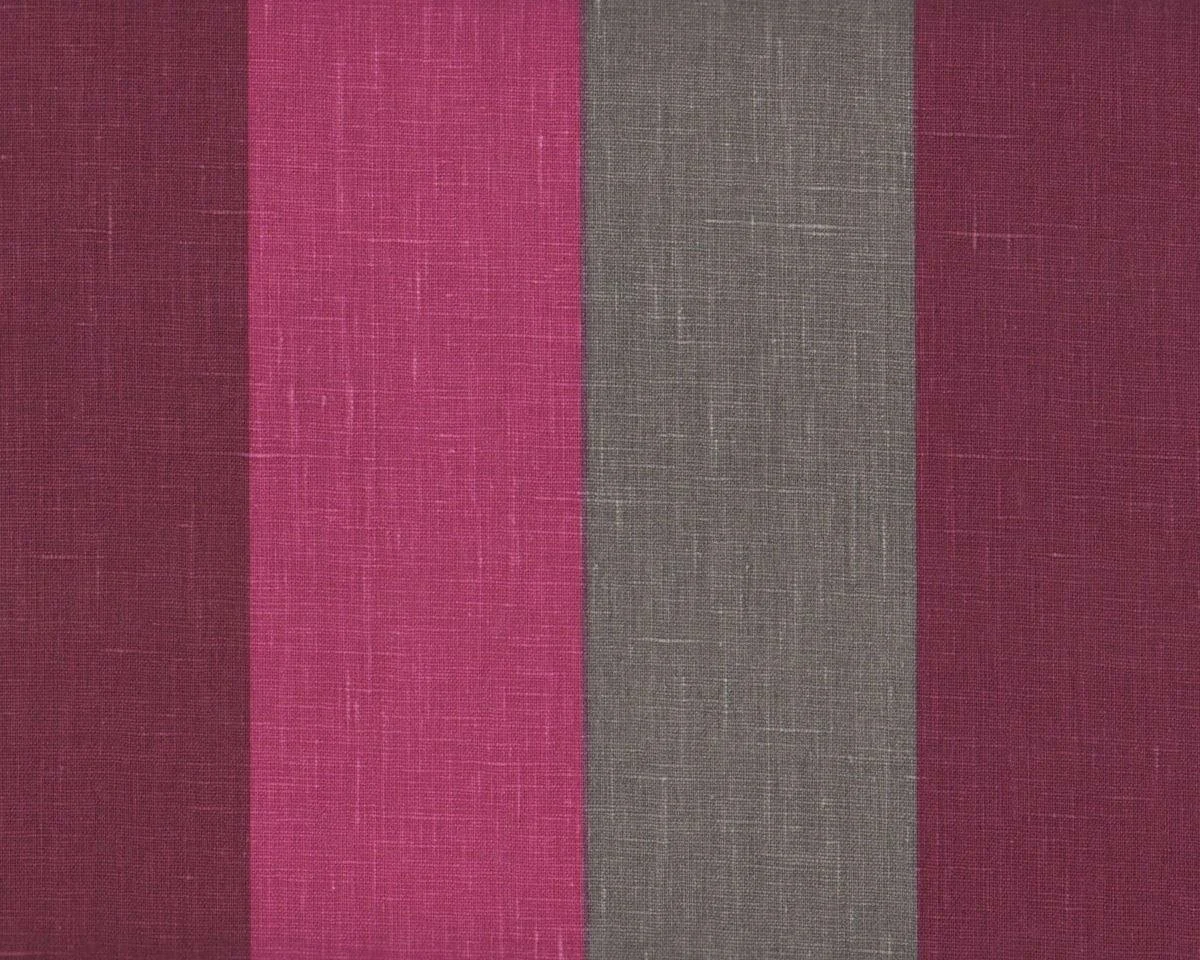 Leinen-Dekostoff PRONTO, Blockstreifen, fuchsia-grau