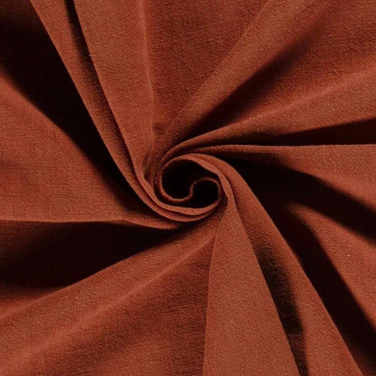 Leinen Mix Stonewashed, dunkelterracotta
