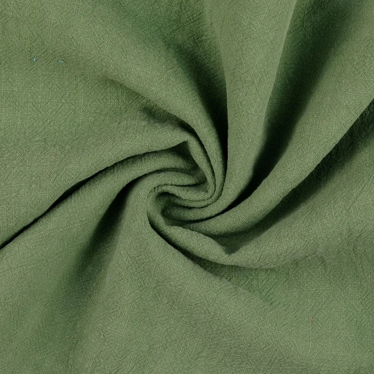 Leinen Mix Stonewashed, mittelgrün