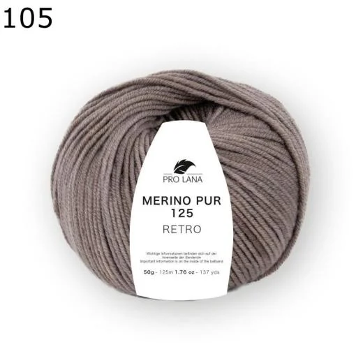 Merino Pur 125 retro - Pro Lana - holz (105)