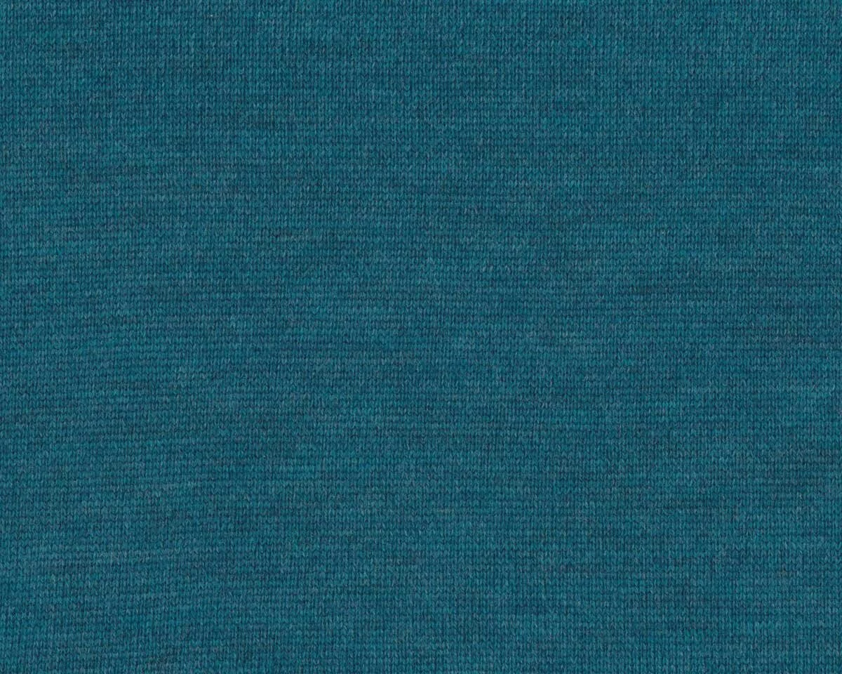 Merino-Wollstrickstoff MAGLIA, petrol meliert, Hilco