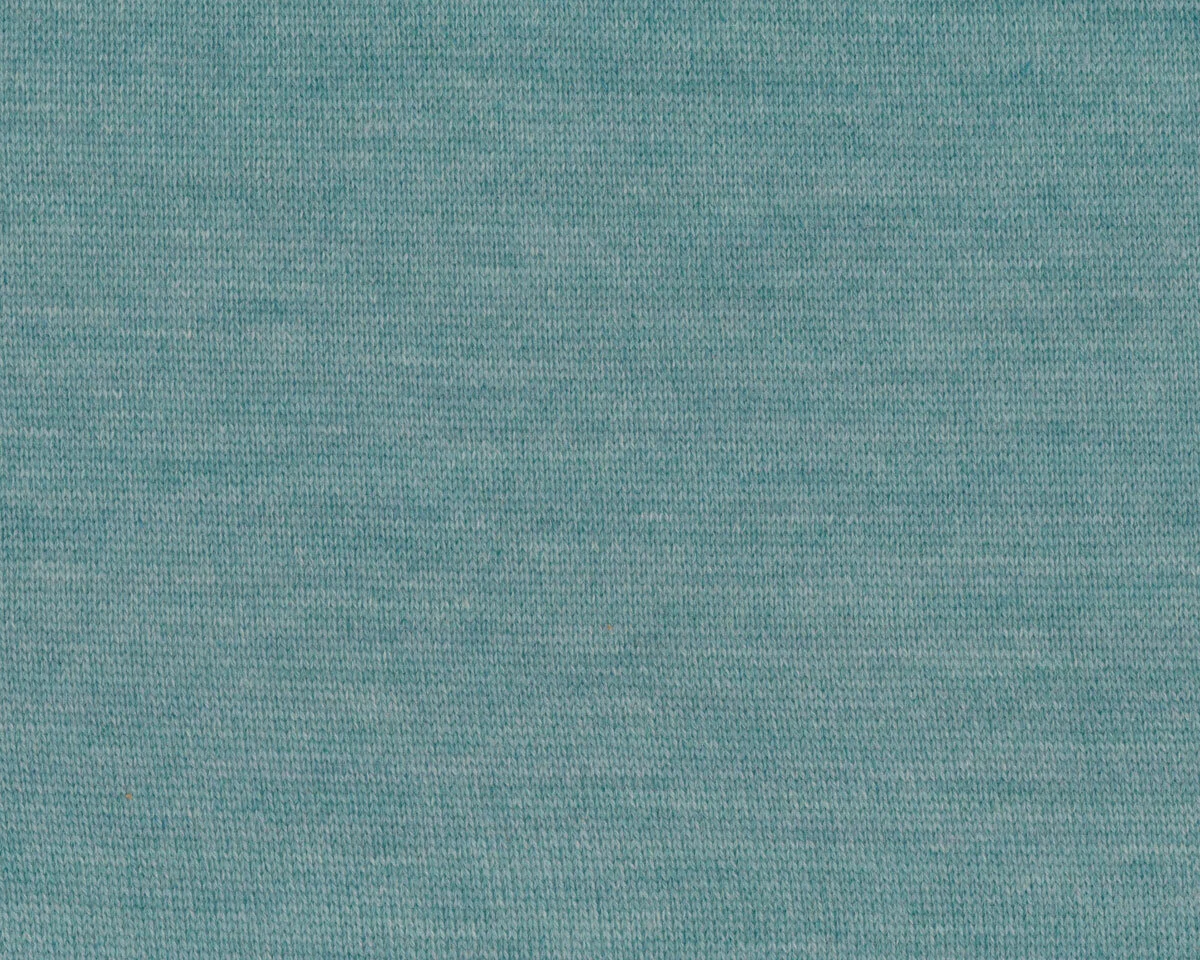 Merino-Wollstrickstoff MAGLIA, türkis meliert, Hilco