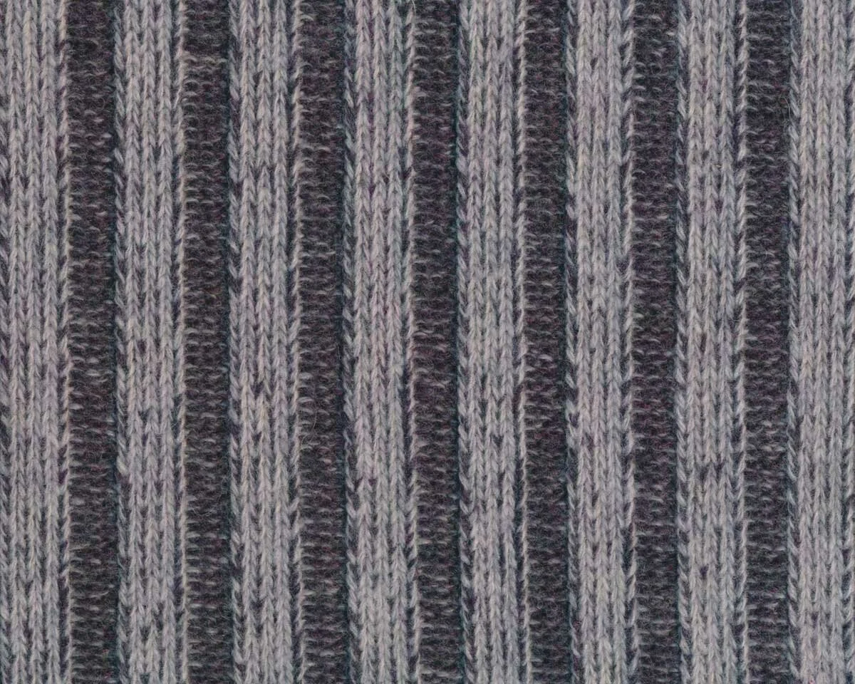 Merino-Wollstrickstoff RIPPE BREIT, grau meliert, Toptex