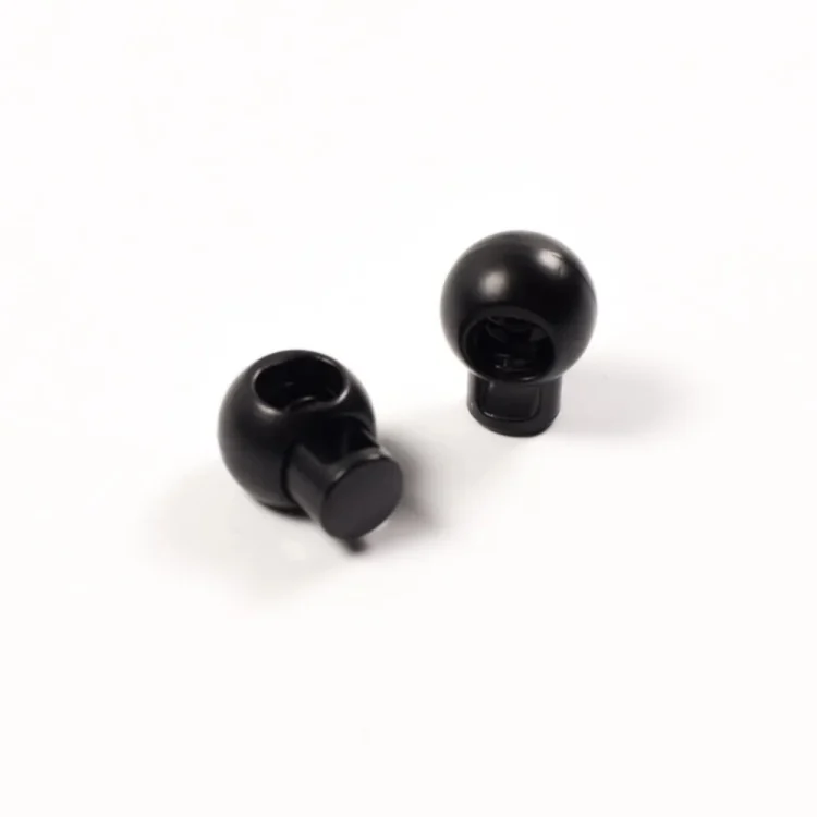 Metall Kordelstopper, schwarz