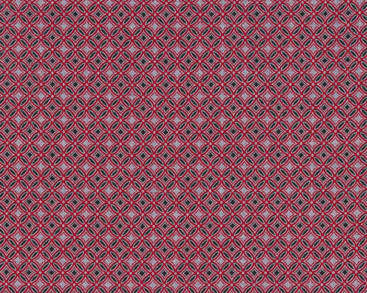 Metallic-Patchworkstoff HOLIDAY FLOURISH, Ornamente, rot-silber, Robert Kaufman