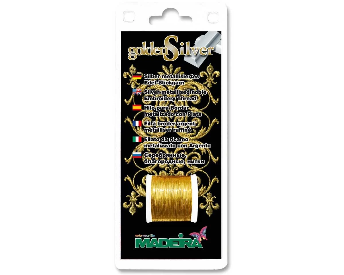 Metallisiertes Edel-Stickgarn GOLDENSILVER, gold, Madeira