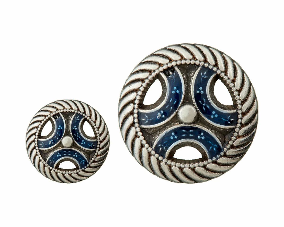 Metallknopf ARKO mit Bogen-Muster, Union Knopf