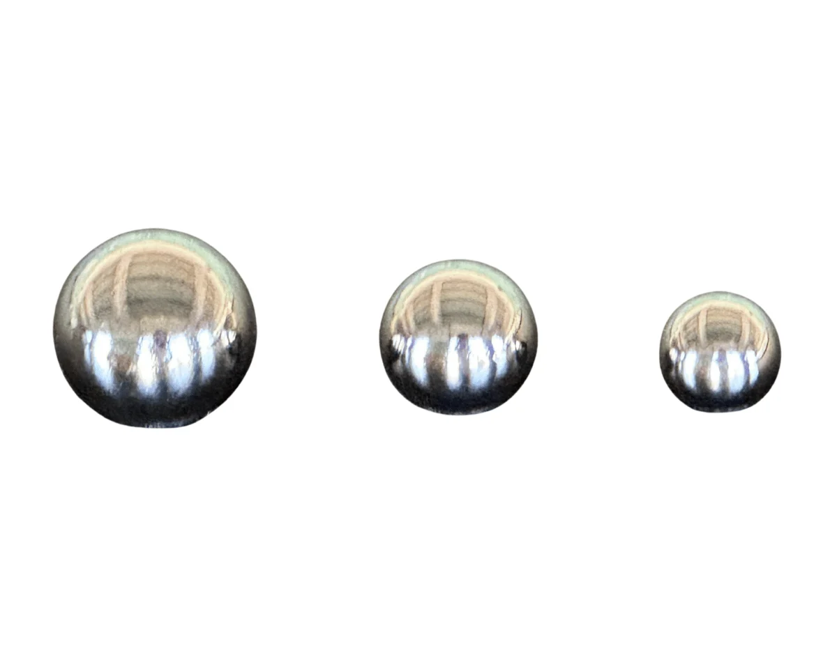 Metallknopf CHROME, glänzend, 11, 14 & 18 mm, Dill Knopf