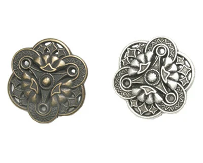 Metallknopf Keltenblume, bronze