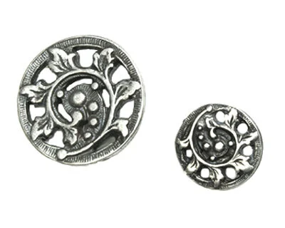 Metallknopf Keltenornament, 2 Größen, altsilber