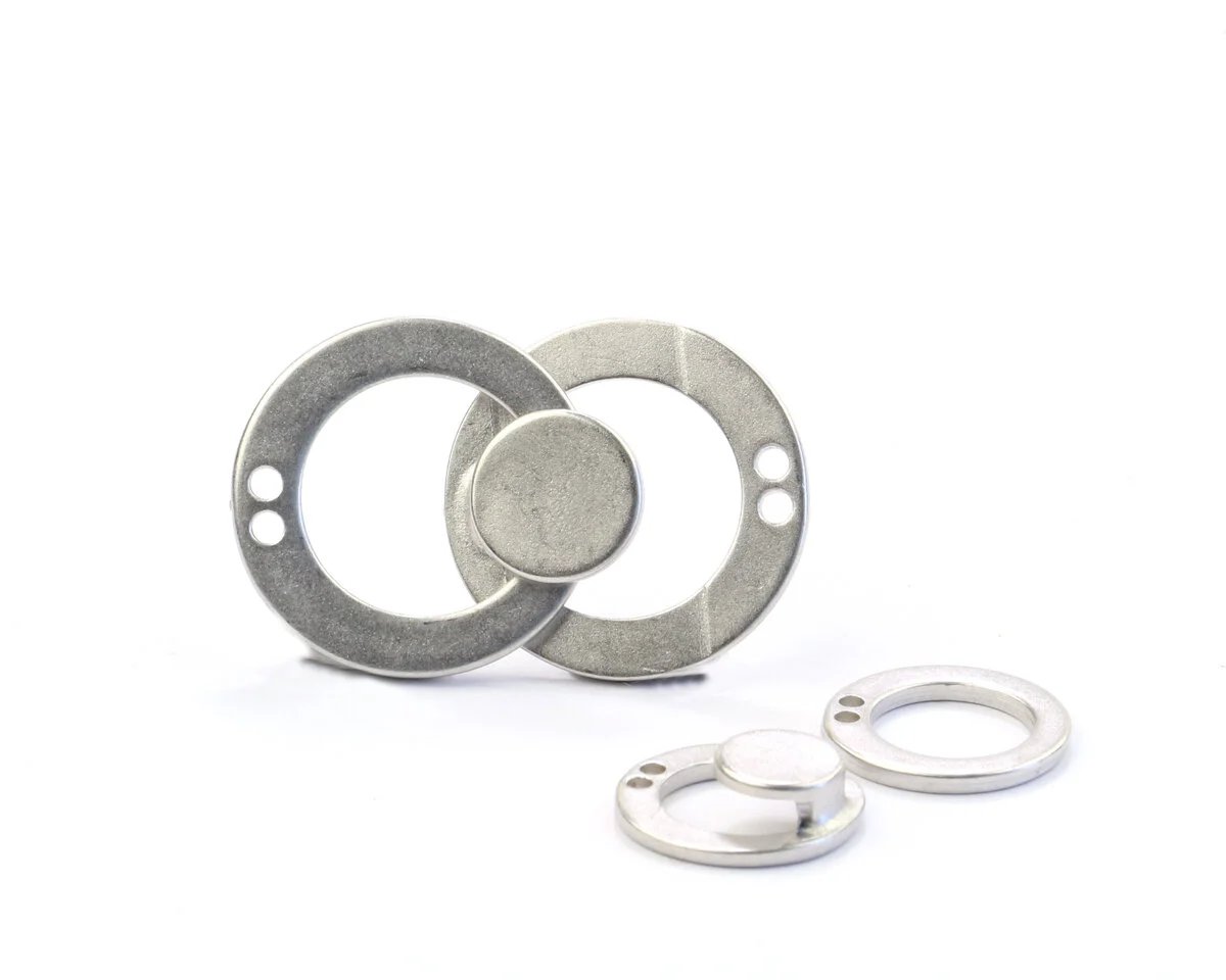 Metallschließe RUNDLING, silber matt, Union Knopf