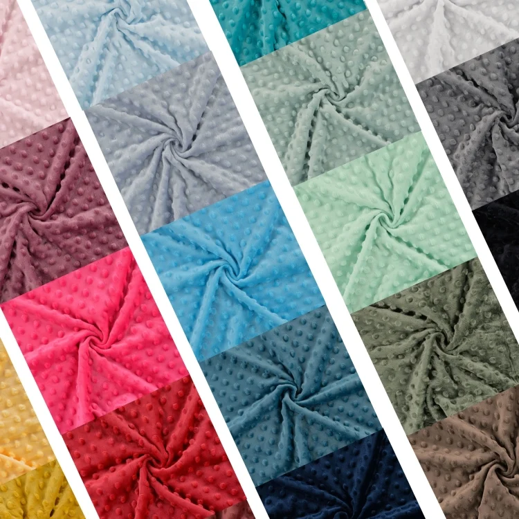 Musterkarte Kuschelfleece Minky Dots