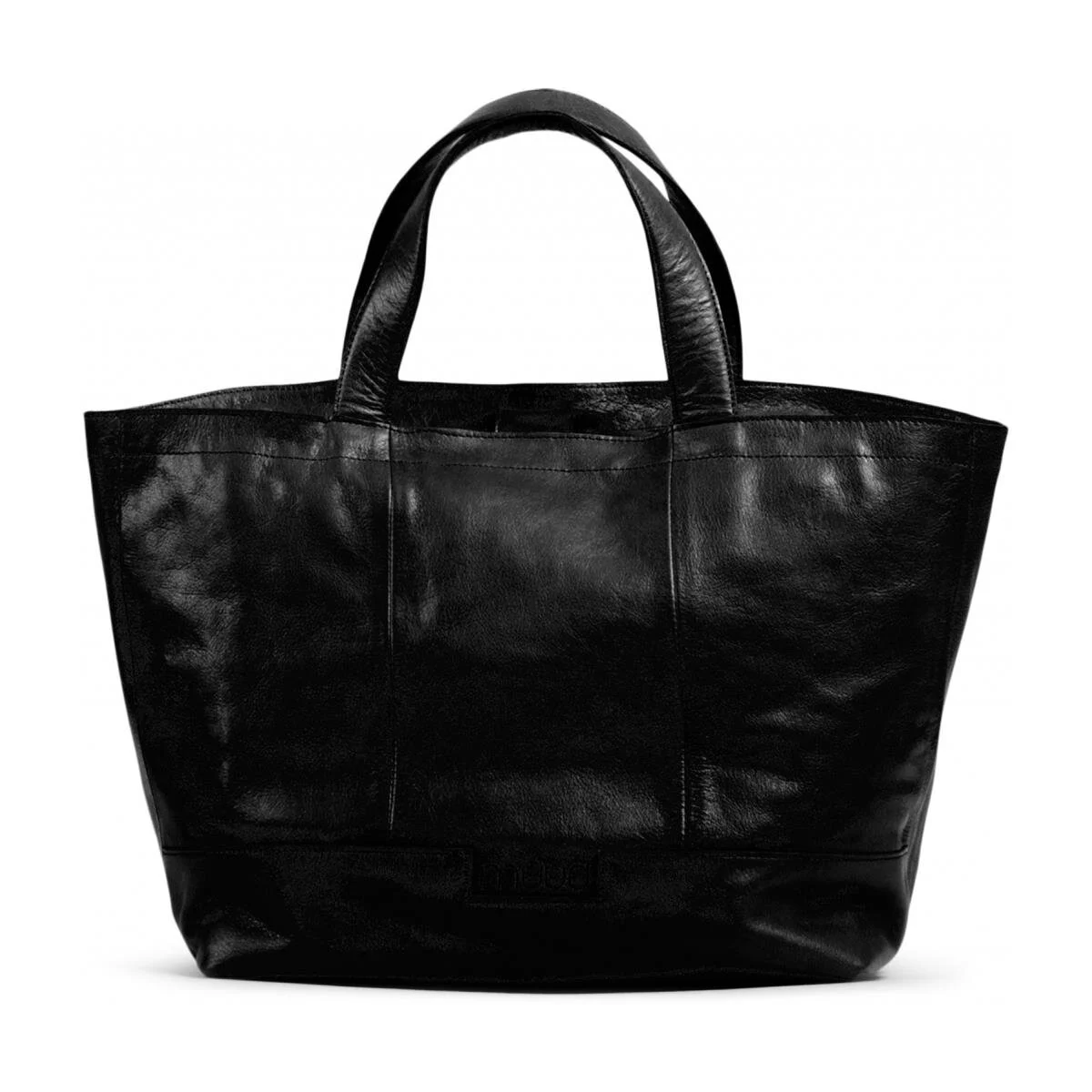 muud Hiba Ledertasche Shopper schwarz