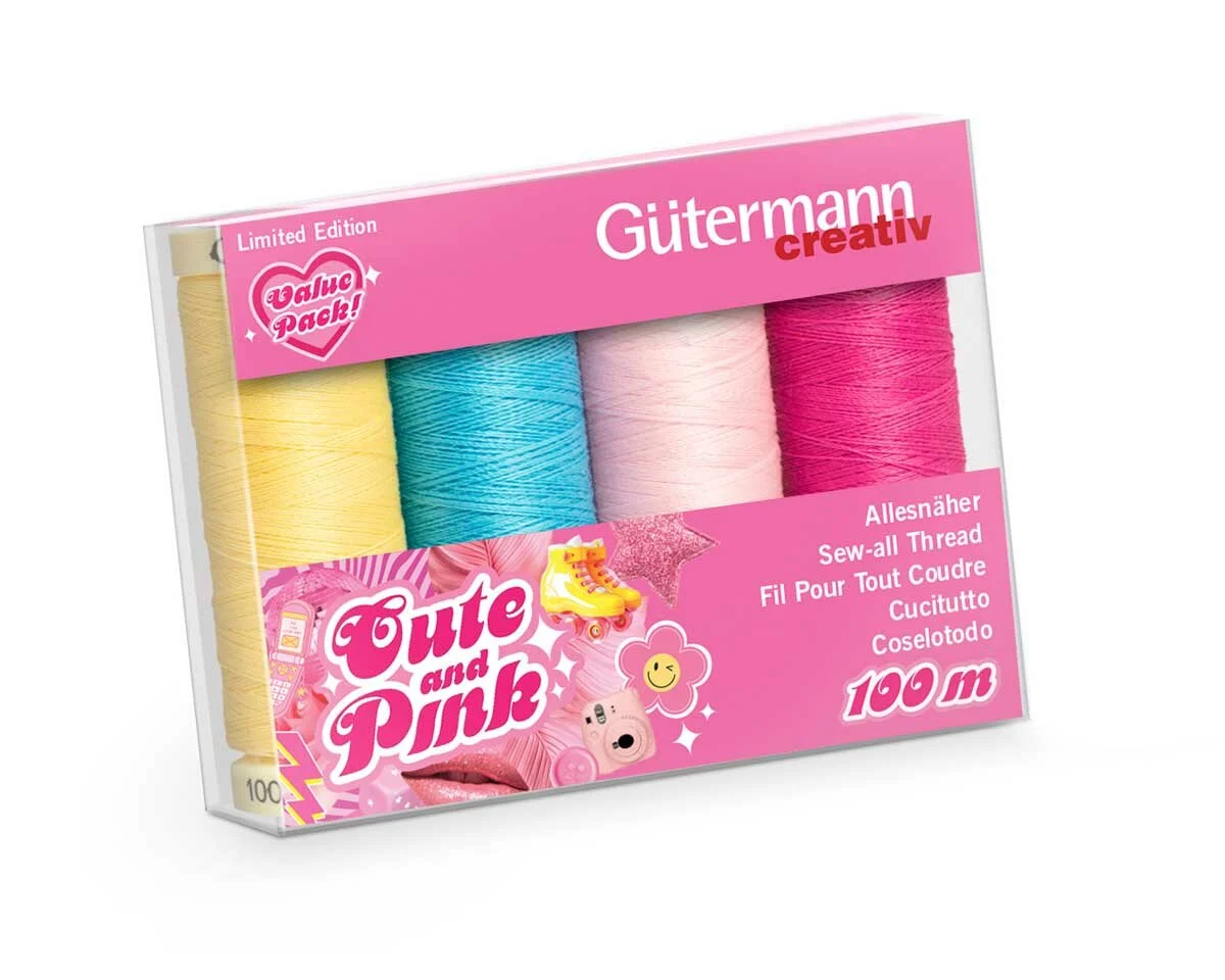 Nähfadenset Allesnäher CUTE AND PINK, 4 Garne, Gütermann