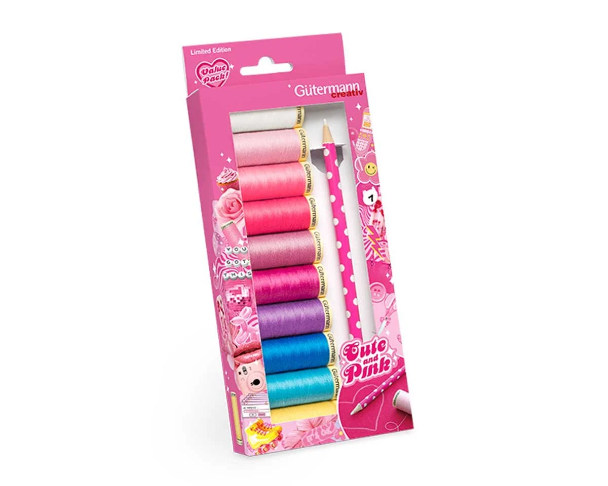 Nähfadenset Allesnäher CUTE AND PINK mit Markierstift, Gütermann
