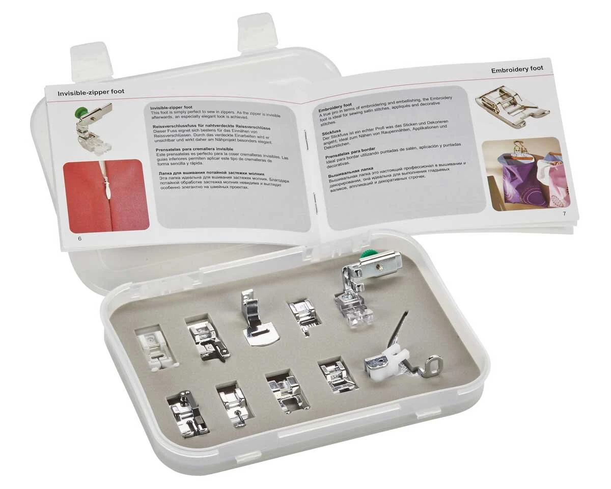 Nähfuß-Set für b33 & b35, 10 Nähfüße, bernette