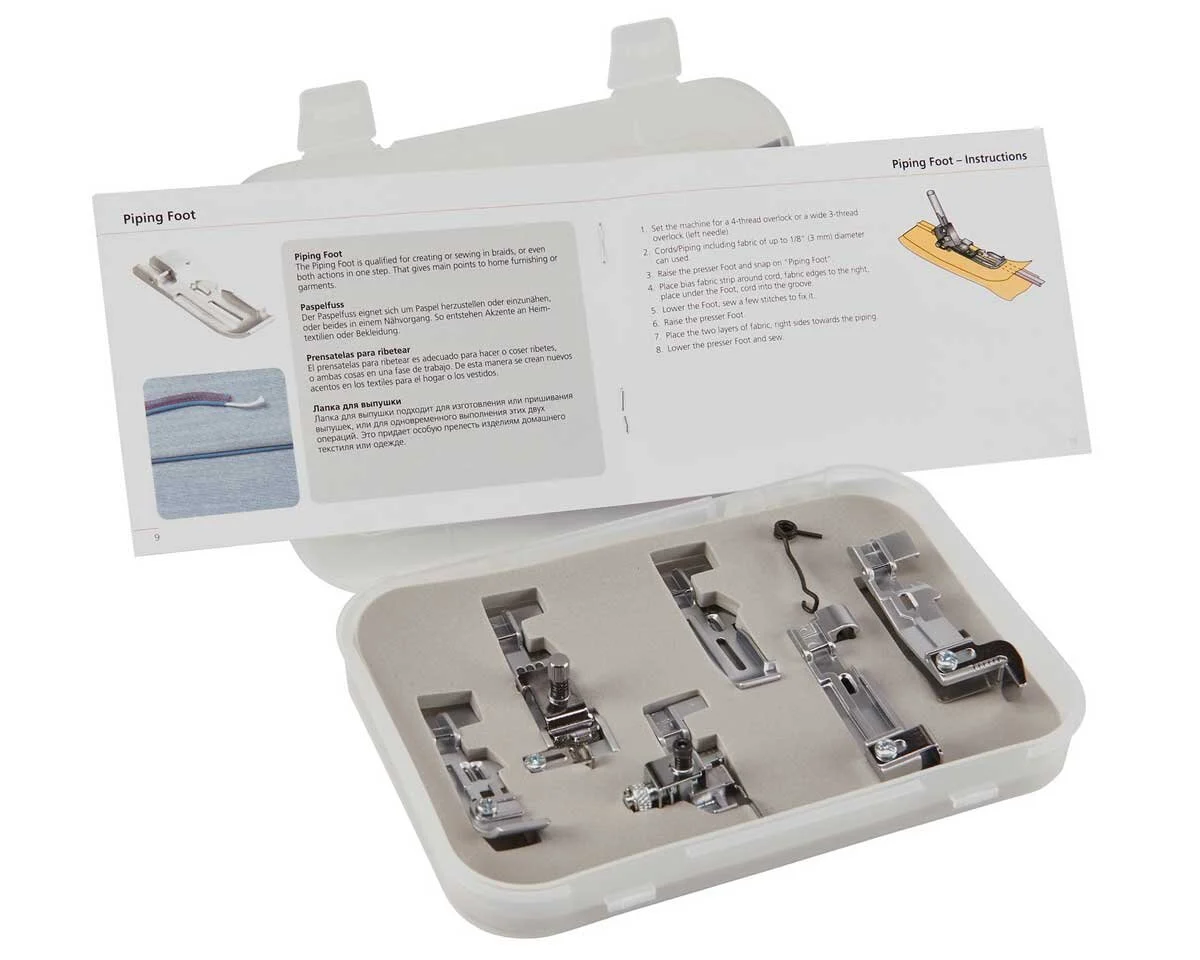 Nähfuß-Set OVERLOCK/COMBO für b44, b48, b64 & b68, 6 Nähfüße, bernette