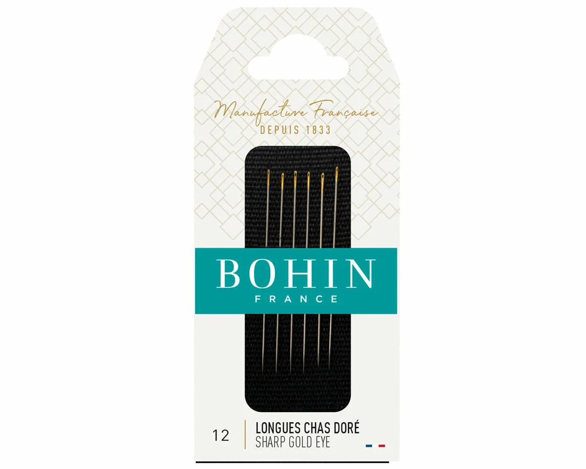 Nähnadeln SHARPS GOLD EYE, Kostümrestaurierung, Bohin