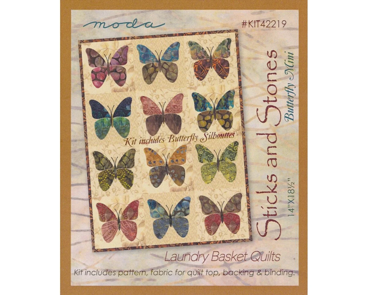 Nähset für einen Mini-Quilt LITTLE BUTTERFLIES, Moda Fabrics
